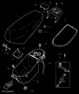 CW50RS Сиденье и держатель