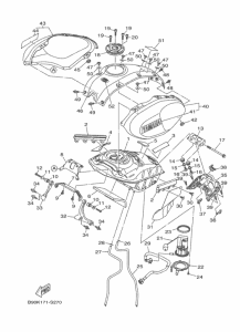 XSR900 Топливный бак