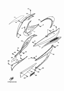 XC125SR サイドカバー