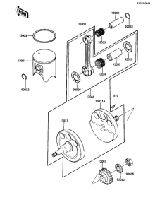 KX500 Crankshaft / piston