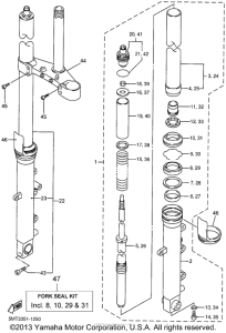 YZF-R6 Передняя вилка