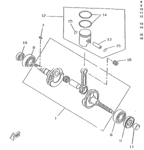 CW50RS Коленчатый вал и поршни