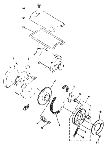 XS400 Starting motor unit