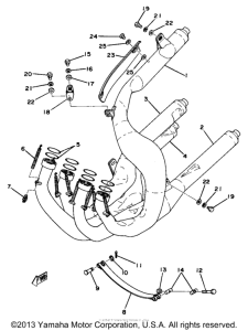 TZ750D Выхлопная система