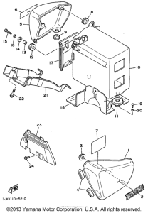 XV1100GC Боковые обтекатели