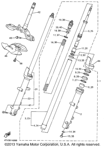YZF600RKC Передняя вилка