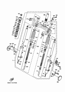 YW125 Передняя вилка
