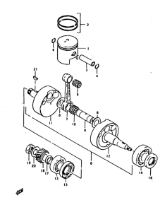 TS125 Вал коленчатый