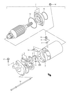 DR800 Стартерный мотор
