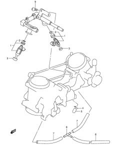 SV1000 Fuel delivery pipe