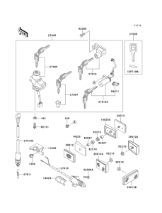 EX250 Замок зажикания