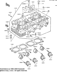 KZ1100 Головка цилиндров