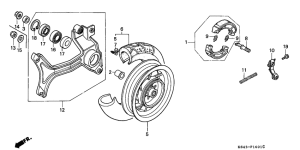 CN250 Rear wheel complete assy