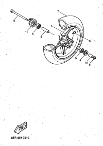YQ50 Переднее колесо