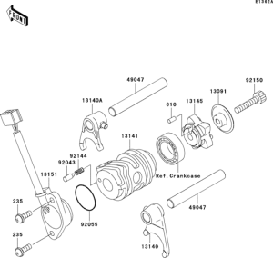  Валы и вилки переключения передач