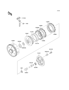 KMX125 Сцепление