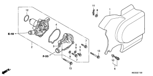 VT750CA Водяная помпа