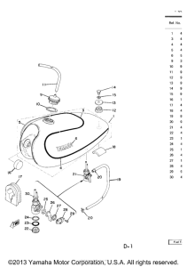 TY250C Топливный бак