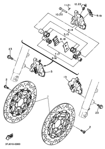 FZR400RR ﾌﾛﾝﾄﾌﾞﾚｰｷｷﾔﾘﾊﾟ