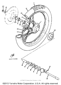XS650SJ Переднее колесо