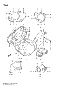 VS1400 Crankcase cover ass`y  (v