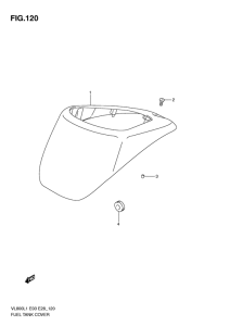 VL800 Крышка топливного бака