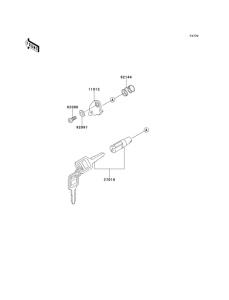 KLX300R Замок зажигания