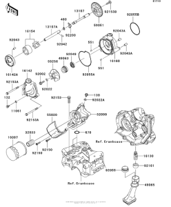 ZX600 Масляный насос и фильтр