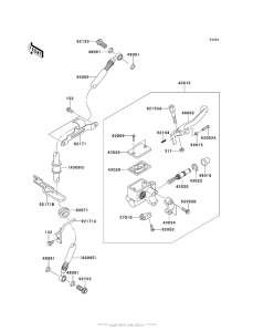 KL650 Главный тормозной цилиндр