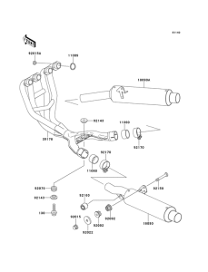ZX600 Muffler comp