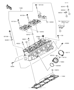 ZX636 Головка цилиндров