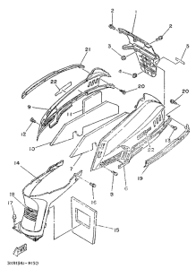 XC125 Side cover  /  oil tank