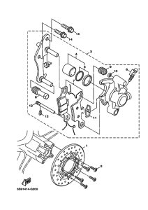 YW125Y Передний суппорт