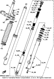 XT225GC Передняя вилка