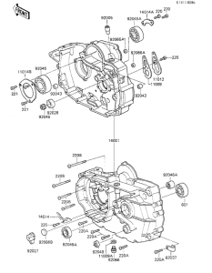 KL250 Картер двигателя