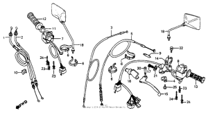 CB750SC Control levers + switches + cables