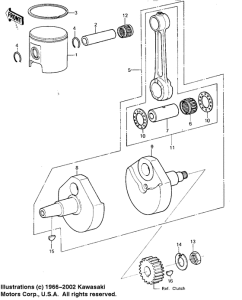 KX125 Crankshaft / piston