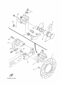 YZ85 Задний суппорт