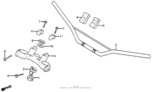 XR350R Handlebar + top bridge
