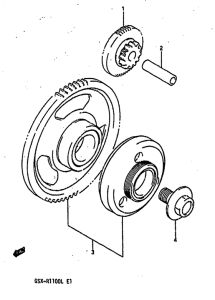 GSX-R1100 Муфта стартера