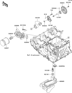 ZX1000 Масляный насос и фильтр