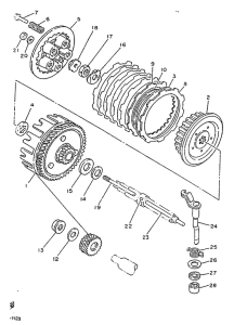 TZR125R Сцепление