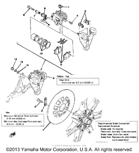 XS1100F Задний суппорт