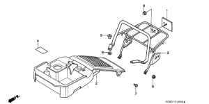 NH80 Frame body rear cover /  luggage carrier