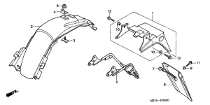 CBX750P2 Заднее крыло