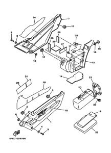 XT225 XT225V Боковая крышка