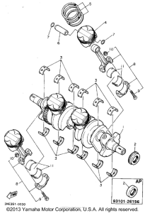 FZR600RFC Коленчатый вал и Поршень