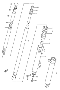 GS500 Передняя вилка