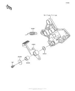 KLZ1000 Педаль тормоза