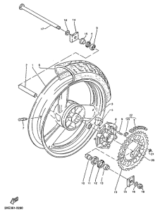 TDR125R Переднее колесо